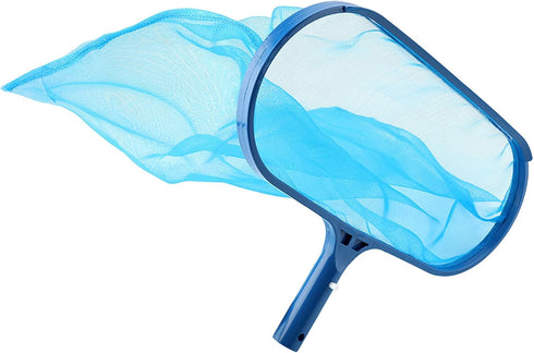 Blue Plastic Leaf Skimmer Fine Mesh Net Deep Bag Swimming Pool Pond Tub Cleaning Tool for Pool Walls, Bathroom, Floor, Tub, Shower and Kitchen Sur...