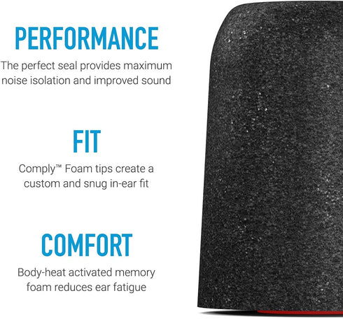 Comply P-Series | Memory Foam Replacement Ear Tips Designed for Etymotic, NuForce, ISOtunes PRO, Q-Jays, & More | Superior Noise Isolation, Ultima...