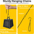 6 Pack 9.5 Inch Hanging Chain for Bird Feeders, Planters, Lanterns, Wind Chimes, Billboards, Chalkboards and Ornaments (Black)...