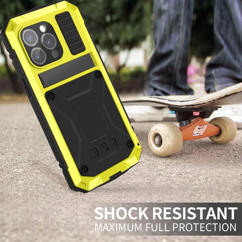 for iPhone 15 Pro Max Case, Life Waterproof Shockproof Hard Case Aluminum Metal Gorilla Glass Military Heavy Duty Sturdy Protector Cover for iPhon...