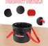 Grill Brush Collapsible Water Bucket, Perfect Partner for Steam Grill Brush (Only Water Bucket No Grill Brush)-Black...