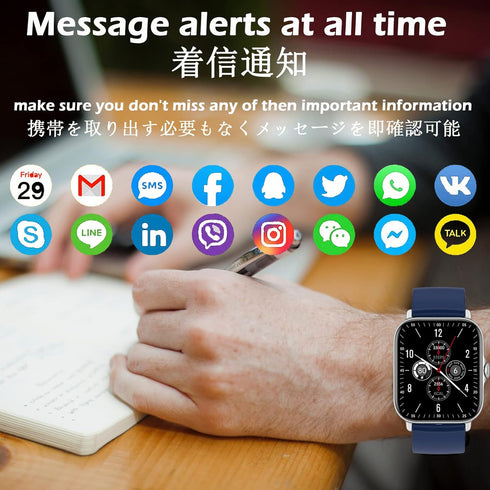 Bluetooth Smart Watch for Men Fitness Activity Tracker Compatible with iPhone Android Waterproof HD Full Touch Screen Smartwatch with Call Text Pe...