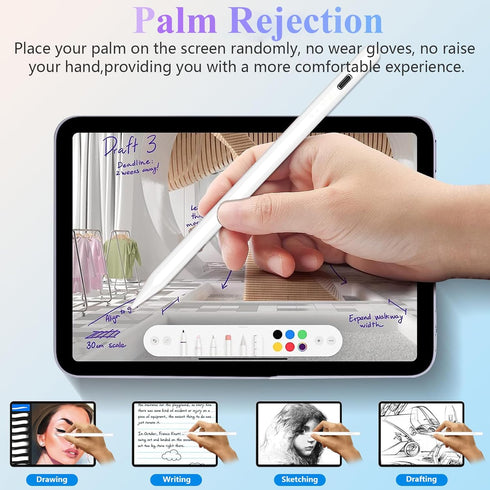 Stylus Pen for iPad 9th&10th Gen Pencil with Palm Rejection, Fast Charge & Compatible Pencil for iPad 10/9/8/7/6, Active Pen for iPad Air 5/4/3, i...