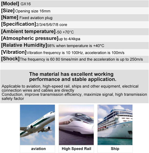 GX16 6 Pins Panel Metal Mount Circular Metal Aviation Connector Adapter Male Female Plug Socket (5 Pcs)...