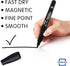 Scribbledo 12 Pack Magnetic Dry Erase Markers Black Fine Tip Whiteboard Markers with Eraser Cap Thin Low Odor Skinny White Board Markers for Adult...