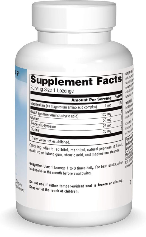 Source Naturals Serene Science, GABA Calm Quick Dissolving Peppermint Flavor* - 60 Lozenges...