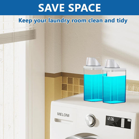 Laundry Detergent Dispenser, 38.7 oz Liquid Detergent Dispenser, Laundry Soap Dispenser, Plastic Detergent Container for Laundry Room/Powder/Fabri...