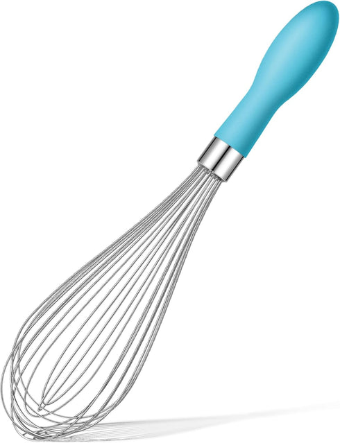 12-Inch Wire Whisk Stainless Steel, Balloon Whisks for Cooking, Wisk Wisking Tool With Soft Silicone Handle, Thick Durable Whisker for Blending, B...