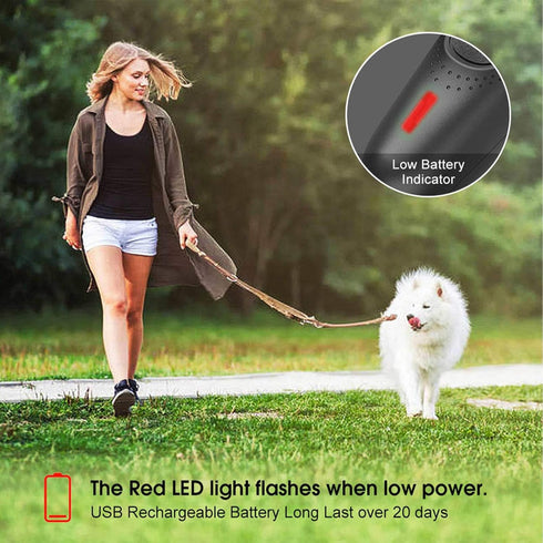 Anti Bark Device for Dog-Variable Frequency Ultrasonic Dog Bark Deterrent Rechargeable 2 in 1 Dog Barking Control Device Handheld Dog Training Too...