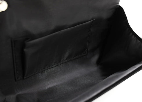 Elegant Rhinestone Bow Front Velvet Clutch Evening Bag Handbag...