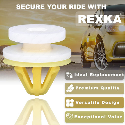 Rexka 10pcs Wheel Flare Moulding Clips DYC101420 Compatible with Land Rover Freelander Ranger Rover LR3 LR4...