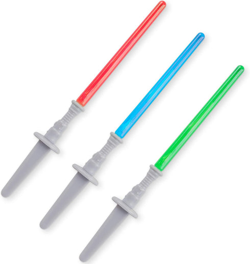 Super Z Outlet Light Sabre Cupcake Decoration Toppers Sticks Picks Set for Children Birthday Party, Fan Shows, Movies, 4" inches Tall - 12 Pack...