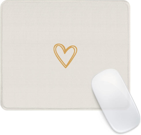 Seorsok Square Aesthetic Cute Heart Mouse Pad,Office Home Personalized Mouse Mat Design,Waterproof Funny Mousepad,Non-Slip Rubber Base Computer Mo...