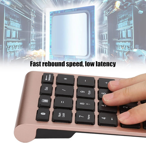 22 Keys Numeric Keypad, Portable 0.25MA 3V Wireless Mini Keyboard Compatible with Bluetooth 5.0 Wireless Mini Ergonomic Keyboard for Laptop Deskto...