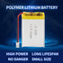 3.7V 1000mAh Battery 523450 Lithium Polymer Ion Rechargeable Li-ion Li-Po Battery with 2P PH 2.0mm Pitch Connector...