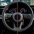 Leather Steering Wheel Cover, Car Steering Wheel Cover, Microfiber Leather Covers Breathable Anti-Slip Odorless Universal Fit 14.5-15 inches - Bla...
