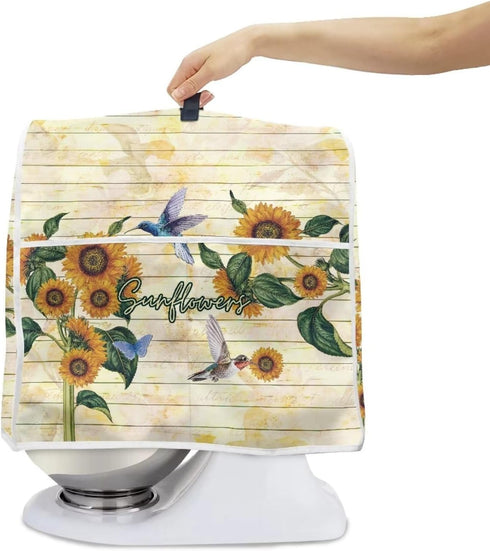 Sunflower Bird Plank Mixer Cover L Size Stand Mixer Cover Kitchen Mixer Assecories to Keep Clean & Safe Kitchen Appliance Organizer Bag Coffee Mak...
