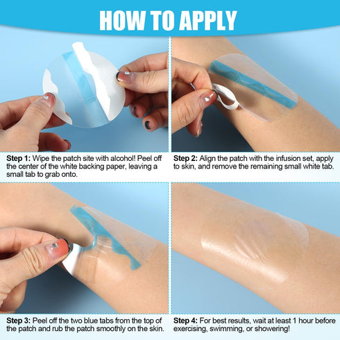 20pcs Adhesive Patches for CGM, Universal Waterproof Adhesive Sticker Sensor Covers Protection Breathable Clear Glucose Monitor Patch Long-Lasting...