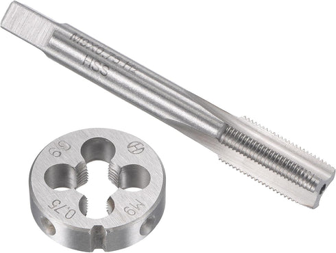 uxcell M9 x 0.75mm Metric Tap and Die Set, Machine Thread Screw Tap with Round Threading Die, Tap & Die Kit for Nut Screw Bolt Thread Repair...