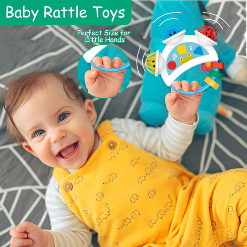 Baby Montessori Sensory Learning Toys with Sounds - Infant Toddlers Travel Activities Musical Teething Toys for Babies 0 3 6 9 12 18 Months - Newb...