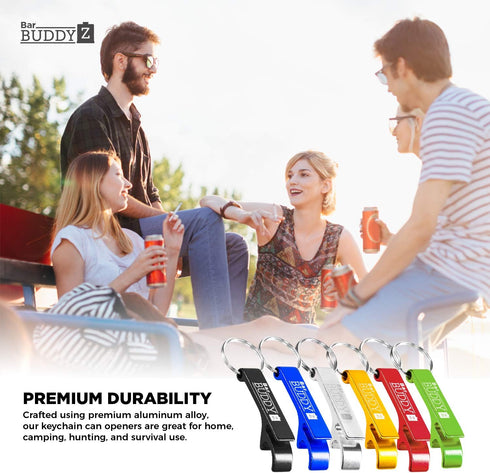 Keychain Bottle Opener - bartender bottle opener - Best Aluminum Bottle/Can Opener - Compact, Versatile & Durable - Vibrant Colors - Premium Keyri...