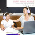 rockpapa L22 Wired Headphones for Kids Girls Boys Women with Microphone, Foldable Stereo 3.5mm Corded Headphones for School Classroom Chromebooks ...