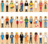 30 Pcs Wooden Community Helpers Toys Small Professionals Wooden Character Set Cute Career Blocks Wood People Figures for Classroom Open Ended Stem...