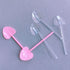 100pcs Disposable Plastic Spoons Heavy Duty Plastic Cutlery Smalll Teaspoons Tasting/Serving Dessert Spoons for Catering, Parties, Dinners, Weddin...