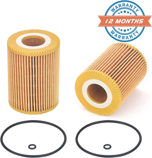 2Pcs Oil Filter Compatible With Mercedes-Benz Freightliner Jeep Dodge Vehicle E350 GL350 ML350 R320 R350 S350 Sprinter 2500 3500 Grand Cherokee 20...