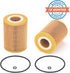 2Pcs Oil Filter Compatible With Mercedes-Benz Freightliner Jeep Dodge Vehicle E350 GL350 ML350 R320 R350 S350 Sprinter 2500 3500 Grand Cherokee 20...