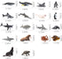 Sea Animals Figurines Set 18PCS Sea Turtle Small Figure Christmas Bath Toys Gift for Kids Toddlers Preschool Educational Playset Whale Ornament...