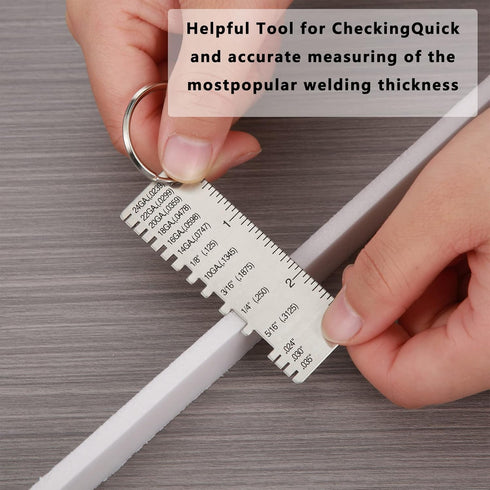 4 Pcs Double Sided Wire Metal Sheet Thickness Gauge Wire Measurement Tool Portable Metal Gauge Thickness Tool Double Sided Plated Size Inspection ...