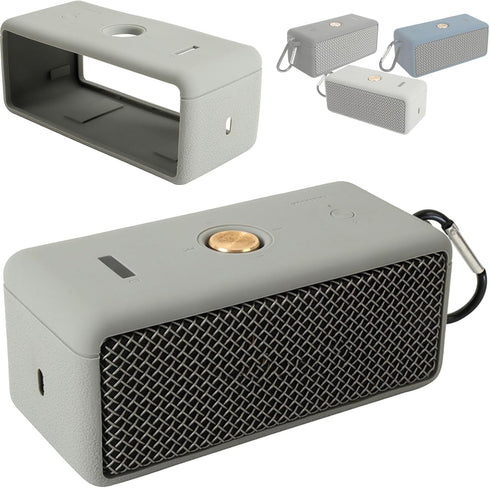 Silicone Case Protective Cover Soft Portable Shell Compatible with Marshall Emberton Speaker (Gray)...