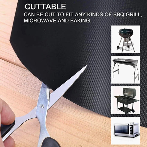 Grill Mat -Heavy Duty Grill Mats Non Stick, BBQ Outdoor Grill & Baking Mats - Reusable, Easy to Clean Barbecue Grilling Accessories - Work on Gas ...