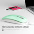 Uciefy Q5 Slim Rechargeable Wireless Mouse, 2.4G Portable Optical Silent Ultra Thin Wireless Computer Mouse with USB Receiver and Type C Adapter, ...
