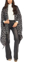 Mud Pie Reversible Tartan and Leopard Womens Scarf Wrap, One Size, Green...