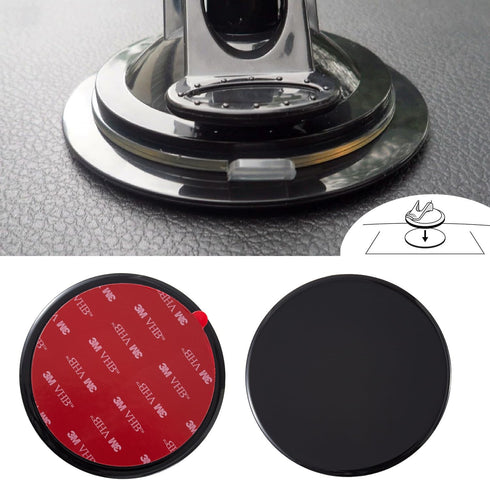 (2 Pcs 95mm 3M VHB Adhesive Dashboard Pad Mounting Disk for Suction Cup Phone Mount & Garmin GPS Suction Mount Dash Cam Holder Stick On Universal ...
