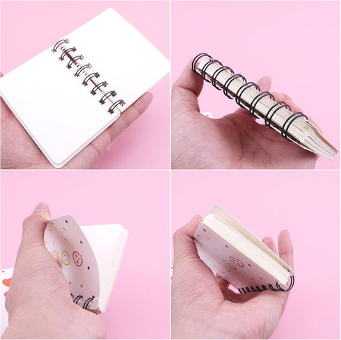 Small Spiral Notepad Cute Notebook, 8 Pack Kawaii Journals for Study and Notes Blank Page Fun Mini Scratch Pads, Back to School Supplies for Gifts...