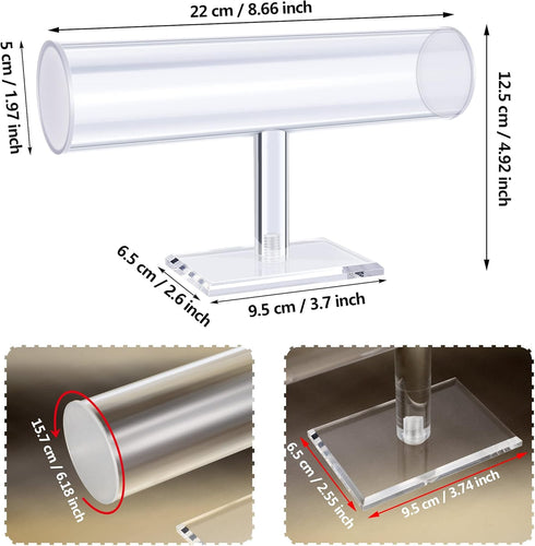 Maitys Hovering Acrylic Bracelet Jewelry Display Stand Holder Acrylic T Bar Necklace Display Stand Jewelry Holder Organizer(Clear)...