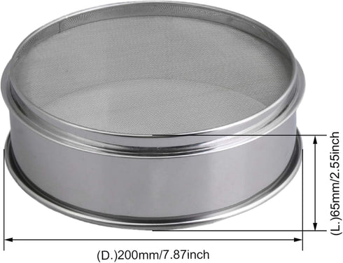 RDEXP Flour Sifter Flour Sieve Stainless Steel Round Sifter for Baking Powdering...
