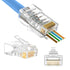 VCELINK RJ45 Cat5e Cat5 Pass Through Connectors, Cat5e RJ45 Ends, RJ45 Modular Plugs for Solid or Stranded UTP Network Cable 100-Pack...