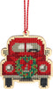 Dimensions Counted Cross Stitch, Vintage Truck Wooden Christmas Ornament Craft Kit, 1 Pc...