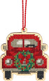 Dimensions Counted Cross Stitch, Vintage Truck Wooden Christmas Ornament Craft Kit, 1 Pc...