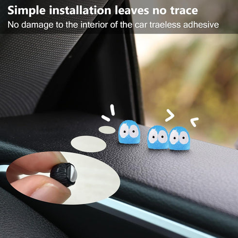 30 Pcs Car Sticker,Cute Mini Anime Car Accessories for Rear View Mirror,Funny Car Decors Dashboard Interior Gifts-Blue...
