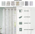 Madison Park Semi Sheer Single Curtain Modern Contemporary Botanical Print Out Design, Grommet Top, Window Drape for Living Room, Bedroom and Dorm...