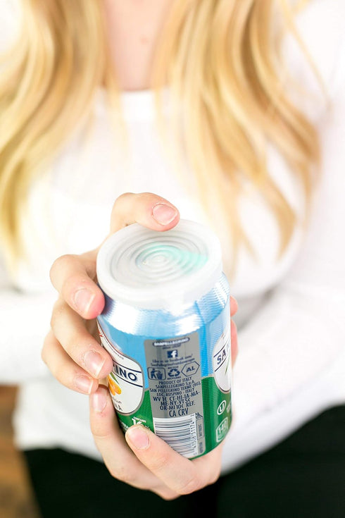 Smarter-Seal, 6-Pack, Reusable, BPA Free, Pop or Beverage Can Lids, Covers, Protectors, Toppers For Soda, Seltzer, Beer, Energy Drinks...