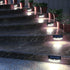 Solar Powered Step Lights (2-Pack) - Elegant Curved Modern Design with 4 LED. Energy efficient Constant Lighting Mode Provides Soft, White Light. ...