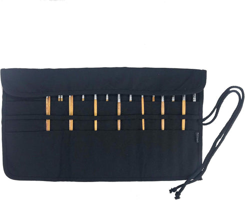 30 Pockets Artist Paint Brush Holder, Canvas Roll Up Case Bag & Storage Organizer Pouch Case- Store Brush, Pens Tools...