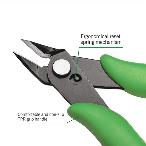 KATA 5 Inch Micro Wire Cutter, Precision Mini Flush Cutters and Clean Cut Pliers for Electronics, Model, Jewelry, Model Kits, Green...