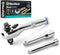 DURATECH Stubby Ratchet Set, 3-IN-1 Ratchet Handle, with 2 Extension Bars, 1/4", 3/8", 1/2" Drive Ratchet Wrench, 72-Tooth, Reversible Switch, Ful...